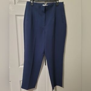 Nine West Blue High Rise Tapered Ankle Fit Dress Pant